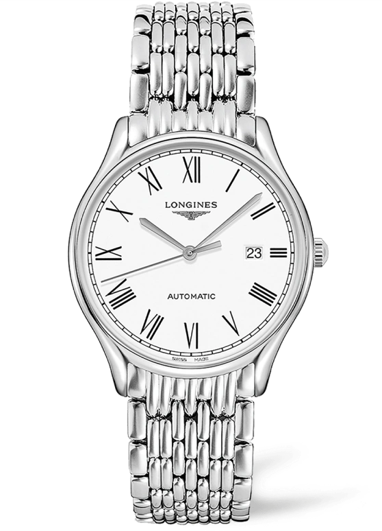 Longines,Lyre 40mm,40mm,Stainless Steel,White,Automatic,Date,64hours,L4,L4.961.4.11.6