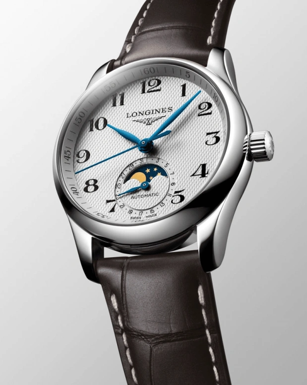 Longines,Master 34mm,34mm,Stainless Steel,Silver,Automatic,Moonphase,Date,L2,L2.409.4.78.3