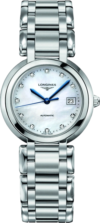 Longines,PrimaLuna 30mm,30mm,Stainless Steel,White,Automatic,Date,40hours,L8,L8.113.4.87.6
