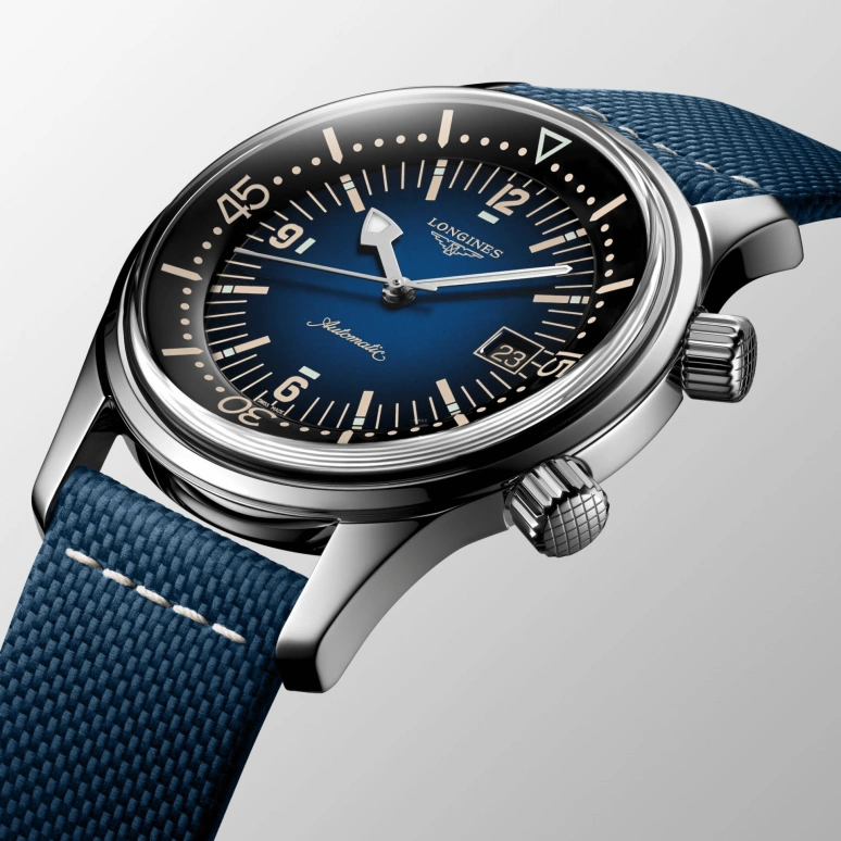 Longines,Heritage Classic 42mm,42mm,Stainless Steel,Blue,Automatic,Date,64hours,L3,L3.774.4.90.2