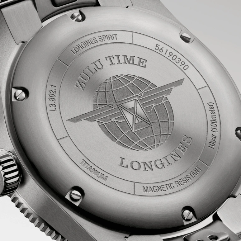 Longines,Spirit 39mm,39mm,Titanium,Black,Automatic,Day,Dule Time,Anti-magnetic,L3,L3.802.1.53.6