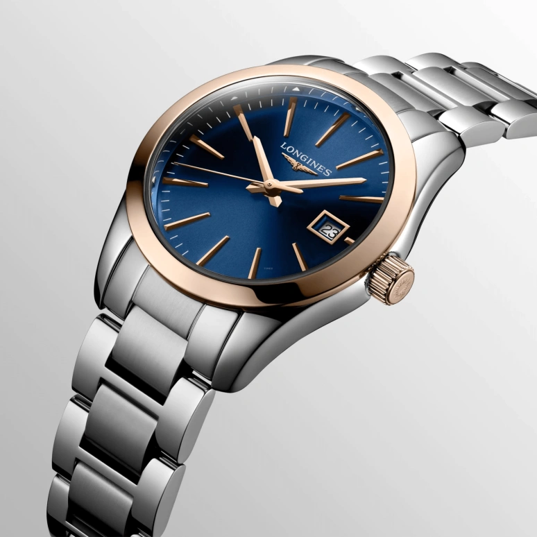 Longines,Conquest Classic 29.50mm,29.50mm,Stainless Steel,Blue,Quartz,Date,Jumping Minutes,L2,L2.286.3.92.7