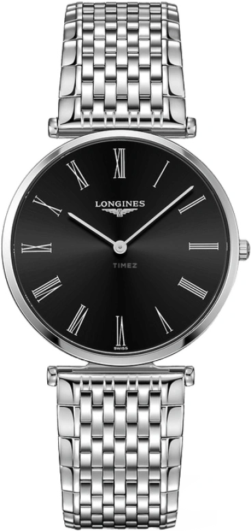 Longines,La Grande Classique 36mm,36mm,Stainless Steel,Black,Quartz,Perpetual Calendar,In-house Caliber,L4,L4.755.4.51.6