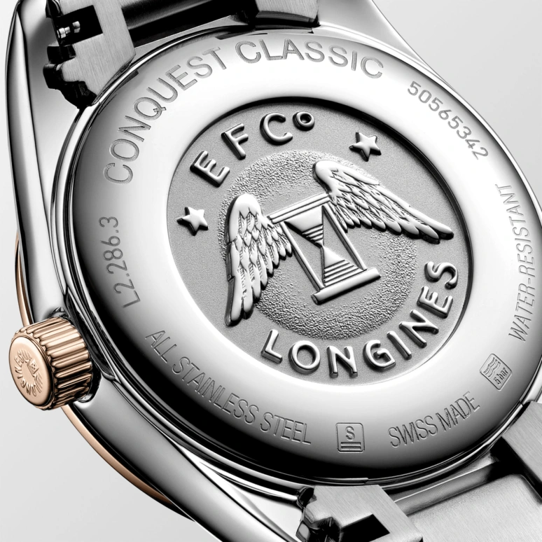 Longines,Conquest Classic 29.50mm,29.50mm,Stainless Steel,Blue,Quartz,Date,Jumping Minutes,L2,L2.286.3.92.7