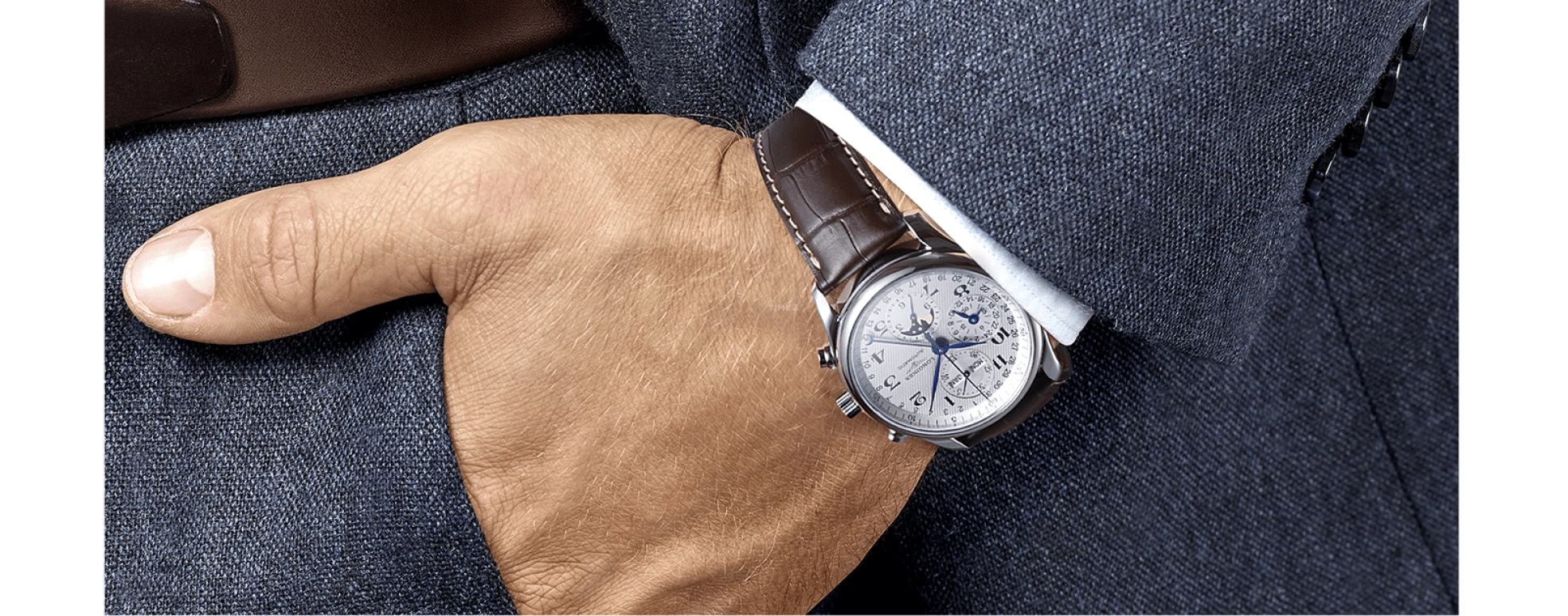 Longines,Master 40mm,40mm,Stainless Steel,Silver,Automatic,Chronograph,Moonphase,Month,Date,66hours,In-house Caliber,L2,L2.673.4.78.3