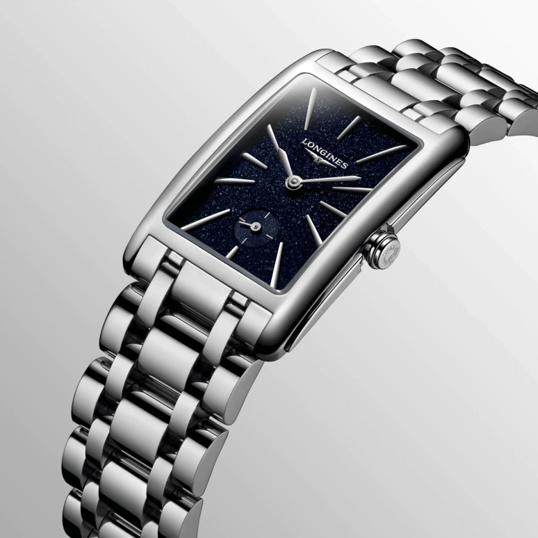 Longines,Elegant 23.30x37mm,23.30x37mm,Stainless Steel,Blue,Quartz,26280hours,In-house Caliber,L5,L5.512.4.93.6