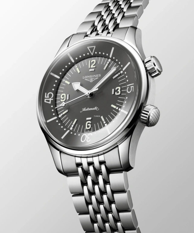 Longines,Legend Diver 39mm,39mm,Stainless Steel,Grey,Automatic,Anti-magnetic,72hours,L3,L3.764.4.99.6