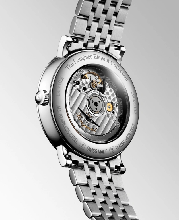 Longines,Elegant 39mm,39mm,Stainless Steel,Blue,Automatic,Day,64hours,L4,L4.910.4.99.6