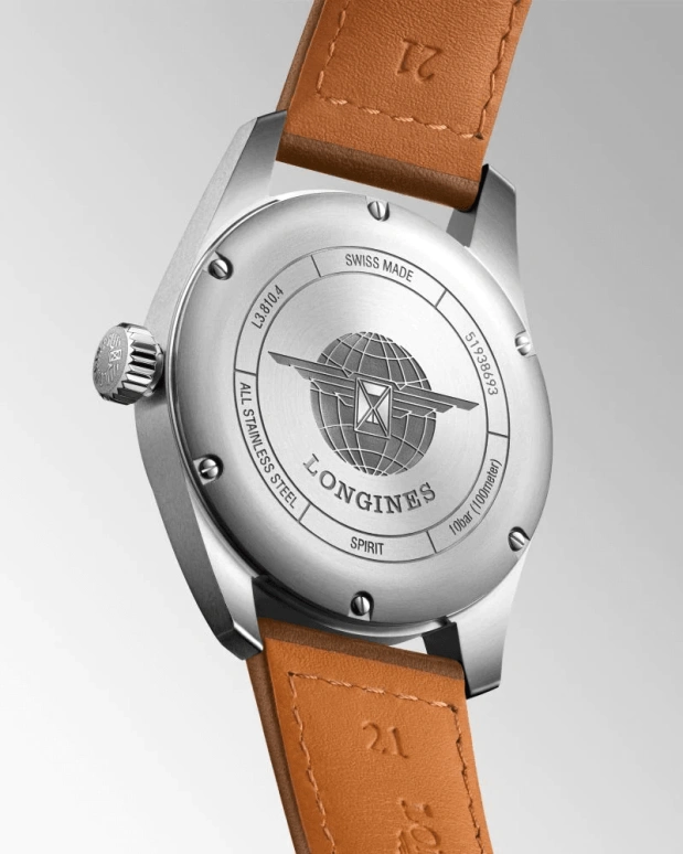 Longines,Spirit 40mm,40mm,Stainless Steel,Silver,Automatic,Date,64hours,L3,L3.810.4.73.2