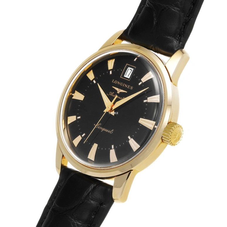 Longines,Heritage Classic 35mm,35mm,Pink Gold,Black,Automatic,Day,38hours,L1,L1.611.8.52.4