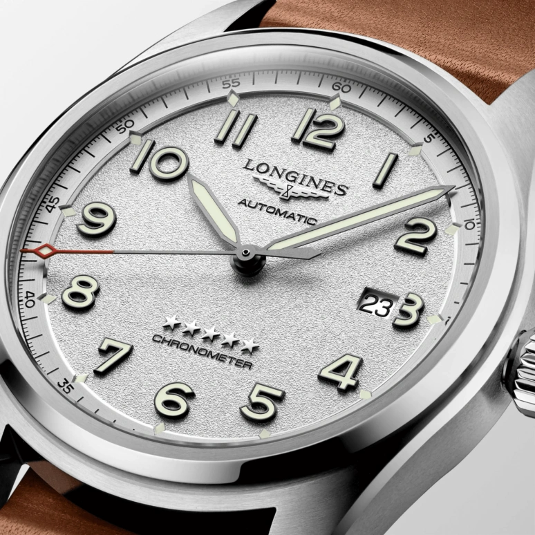 Longines,Spirit 42mm,42mm,Stainless Steel,Silver,Automatic,Date,64hours,L3,L3.811.4.73.9