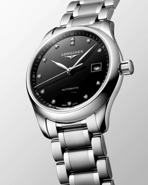 Longines,Master 29mm,29mm,Stainless Steel,Black,Automatic,Date,40hours,L2,L2.257.4.57.6
