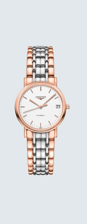Longines,Presence 30mm,30mm,Stainless Steel,White,Automatic,Date,64hours,L4,L4.322.1.12.7