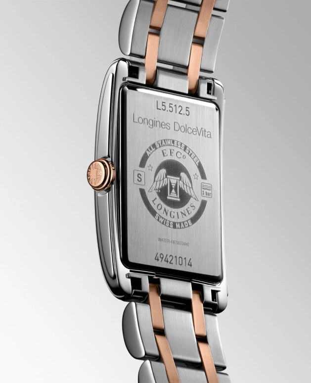 Longines,DolceVita 23.30x37mm,23.30x37mm,Stainless Steel,Rose Gold,Silver,Quartz,26280hours,In-house Caliber,L5,L5.512.5.71.7