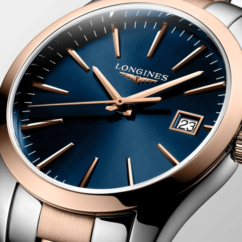 Longines,Conquest Classic 34mm,34mm,Stainless Steel,Blue,Quartz,Date,26280hours,L2,L2.386.3.92.7