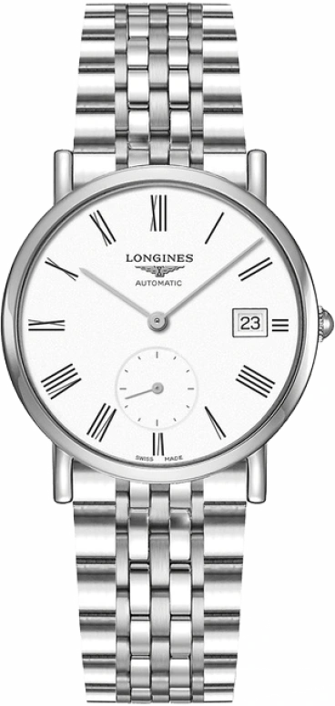Longines,Elegant 34.50mm,34.50mm,Stainless Steel,White,Automatic,72hours,In-house Caliber,L4,L4.312.4.11.6