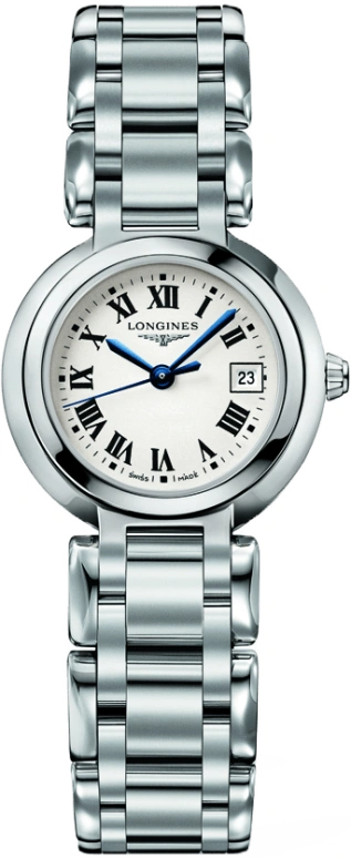 Longines,PrimaLuna 26.50mm,26.50mm,Stainless Steel,Silver,Quartz,Date,26280hours,L8,L8.110.4.71.6