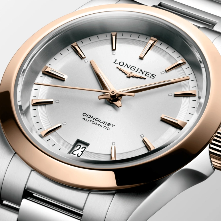 Longines,Conquest 34mm,34mm,Stainless Steel,Silver,Automatic,Day,Anti-magnetic,L3,L3.430.5.72.6