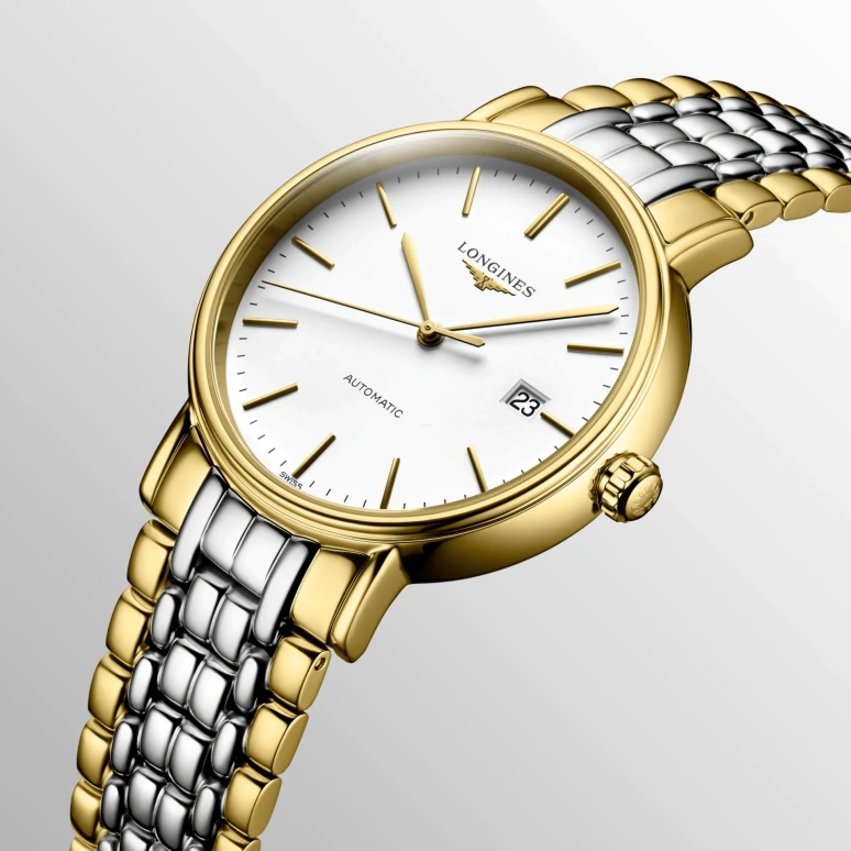 Longines,Presence 40mm,40mm,Stainless Steel,White,Automatic,Date,65hours,L4,L4.922.2.12.7