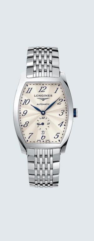Longines,Evidenza 33.10mm,33.10mm,Stainless Steel,Silver,Automatic,Date,42hours,L2,L2.642.4.73.6