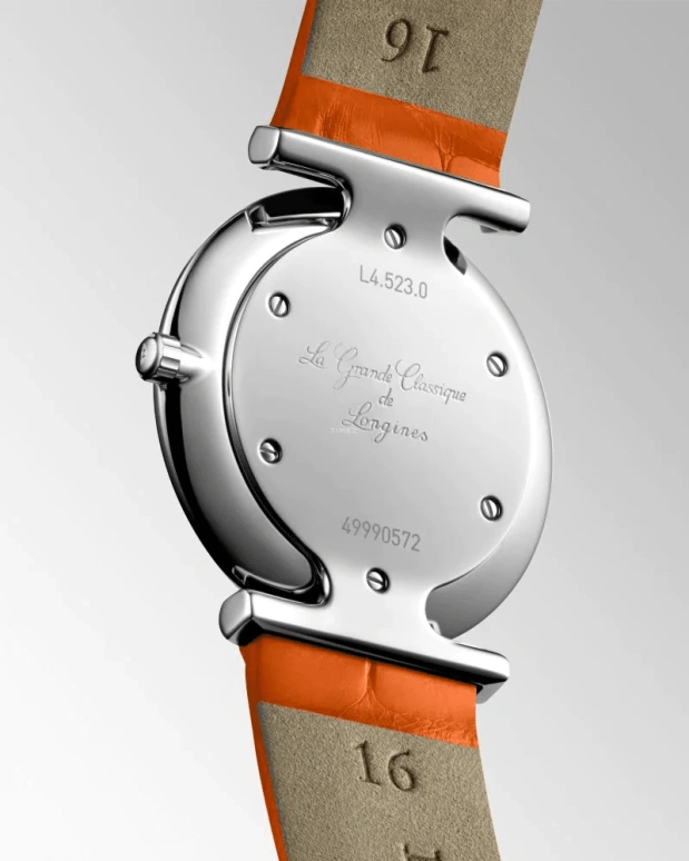 Longines,La Grande Classique 29mm,29mm,Stainless Steel,Orange,Quartz,Perpetual Calendar,In-house Caliber,L4,L4.523.0.92.2