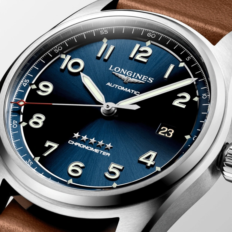 Longines,Spirit 40mm,40mm,Stainless Steel,Blue,Automatic,Date,64hours,L3,L3.810.4.93.9