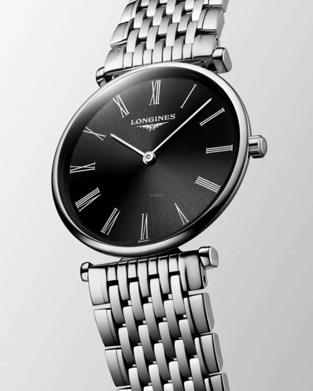Longines,La Grande Classique 29mm,29mm,Stainless Steel,Black,Quartz,Perpetual Calendar,In-house Caliber,L4,L4.512.4.51.6