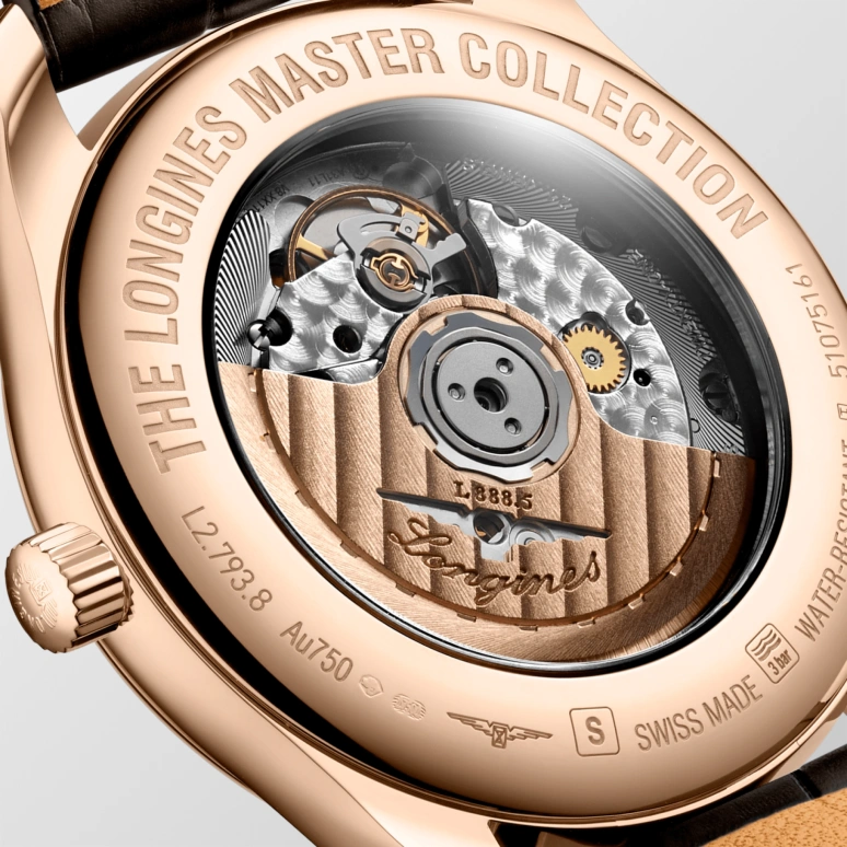 Longines,Master 40mm,40mm,Rose Gold,White,Automatic,Day,64hours,L2,L2.793.8.78.3