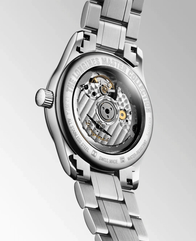 Longines,Master 34mm,34mm,Stainless Steel,Grey,Automatic,72hours,In-house Caliber,L2,L2.357.4.70.6