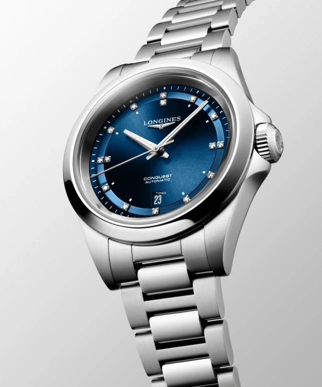 Longines,Sport 30mm,30mm,Stainless Steel,Blue,Automatic,Day,Anti-magnetic,L3,L3.320.4.97.6