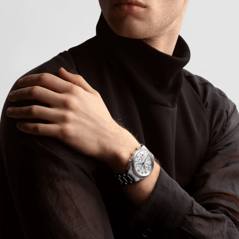 Longines,Master 42mm,42mm,Stainless Steel,Silver,Automatic,Chronograph,Moonphase,Date,Column Wheel,54hours,In-house Caliber,L2,L2.759.4.78.6