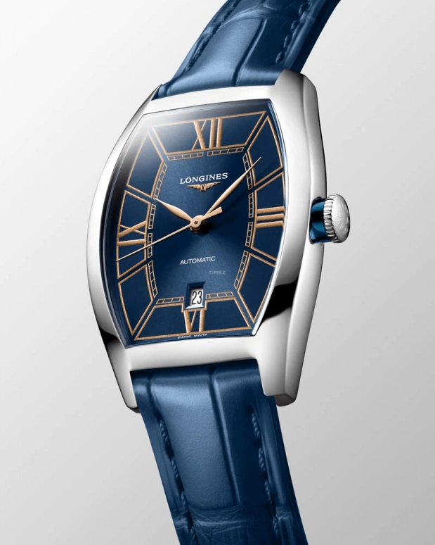 Longines,Evidenza 26x30.60mm,26x30.60mm,Stainless Steel,Blue,Automatic,Day,45hours,L2,L2.142.4.96.2
