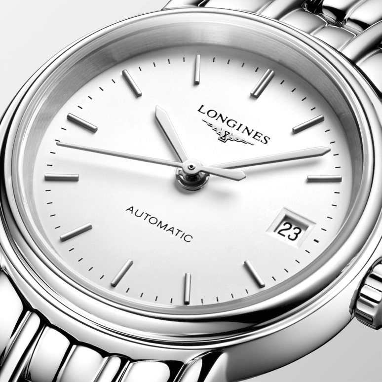 Longines,Presence 25.50mm,25.50mm,Stainless Steel,White,Automatic,Date,38hours,L4,L4.321.4.12.6