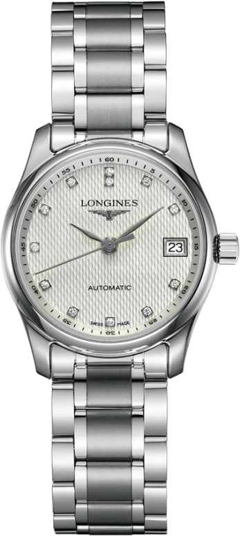 Longines,Master 29mm,29mm,Stainless Steel,Silver,Automatic,Date,40hours,L2,L2.257.4.77.6