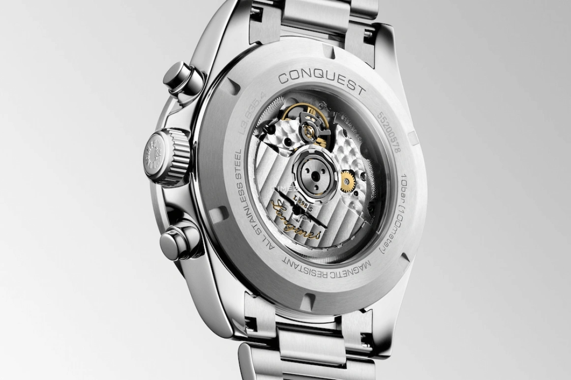 Longines,Conquest 42mm,42mm,Stainless Steel,Ceramic,White,Automatic,Chronograph,Sapphire,Crystal Glass,L3,L3.835.4.72.6 