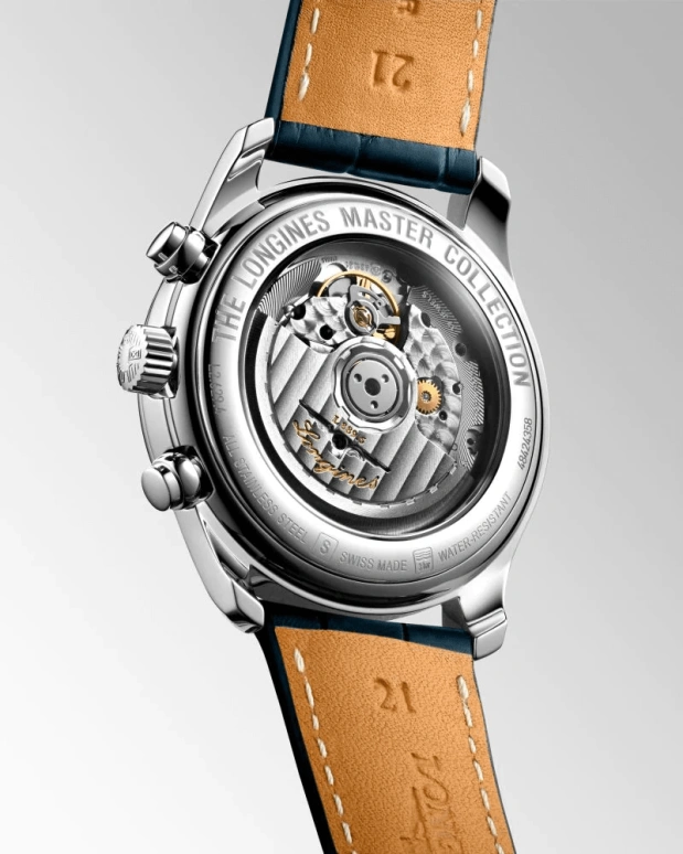 Longines,Master 40mm,40mm,Stainless Steel,Blue,Automatic,Chronograph,Date,L2,L2.629.4.92.0