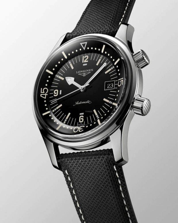 Longines,Heritage Classic 42mm,42mm,Stainless Steel,Black,Automatic,Date,65hours,L3,L3.774.4.50.0