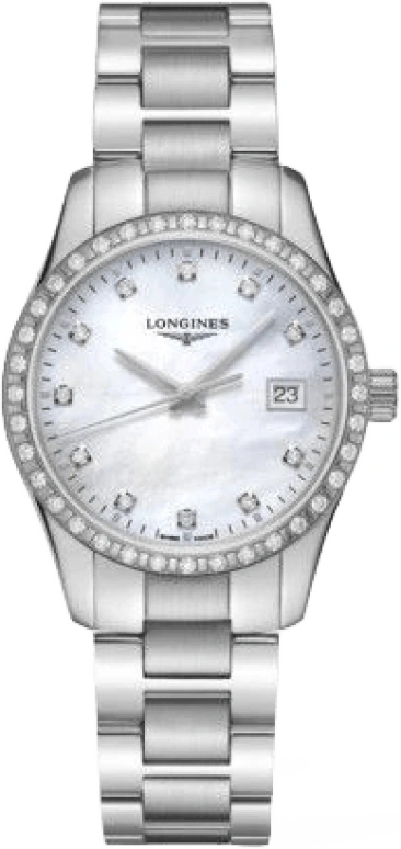 Longines,Conquest Classic 34mm,34mm,Stainless Steel,White,Quartz,Date,26280hours,L2,L2.386.0.87.6