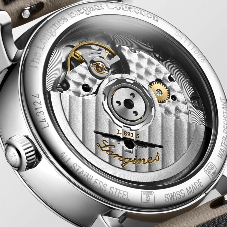 Longines,Elegant 34.50mm,34.50mm,Stainless Steel,White,Automatic,72hours,In-house Caliber,L4,L4.312.4.11.2