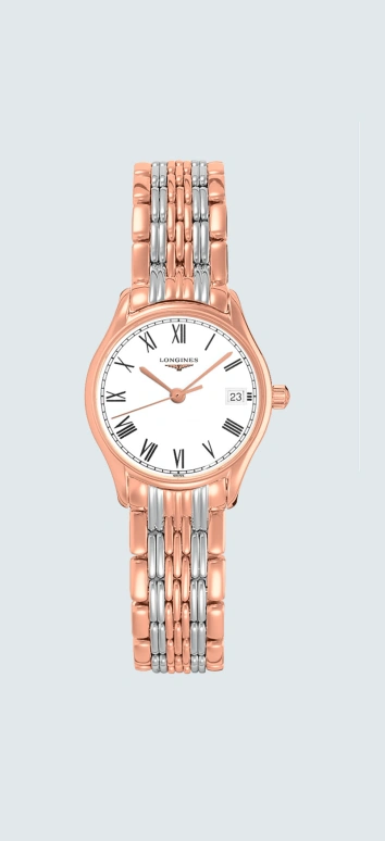 Longines,Heritage Classic 25mm,25mm,Stainless Steel,White,Pink,Quartz,26280hours,In-house Caliber,L4,L4.259.1.11.7