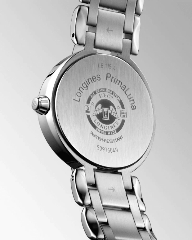 Longines,PrimaLuna 30.50mm,30.50mm,Stainless Steel,Blue,Quartz,Moonphase,Date,L8,L8.115.4.98.6