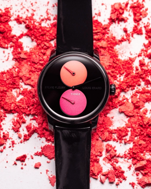 Louis Erard,Noirmont X 39mm,39mm,Stainless Steel,Black,Red,Pink Orange,Automatic,38hours,Sapphire,Crystal Glass,85238NN42,85238NN42.BVAS89