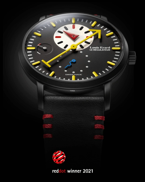 Louis Erard,Noirmont X 40mm,40mm,Stainless Steel,Black,White,Handwound,Power Reserve Indicator,42hours,54230NS62,54230NS62.BVA09