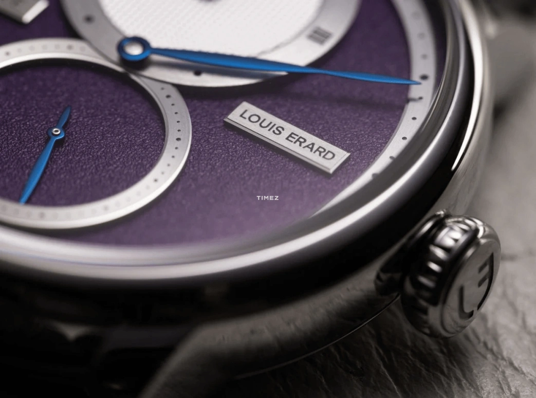Louis Erard,Noirmont X 42mm,42mm,Stainless Steel,Silver,Purple,Automatic,38hours,Sapphire,Crystal Glass,85237AA46,85237AA46.BVA173
