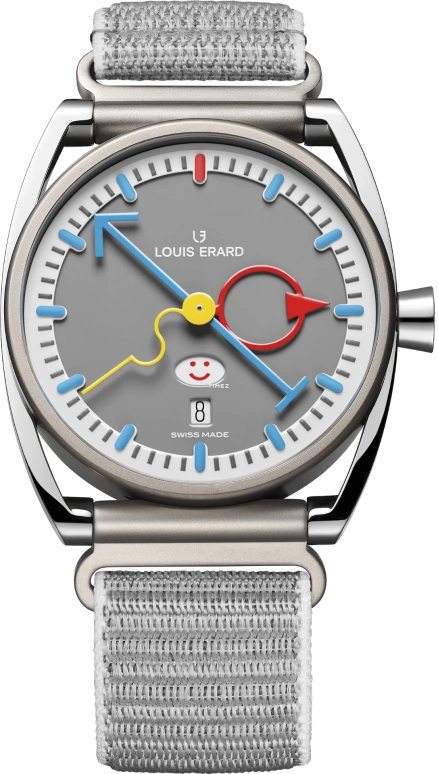 Louis Erard,Noirmont X 40mm,40mm,Titanium,Grey,Automatic,Day,38hours,75357TT03,75357TT03.BTT83