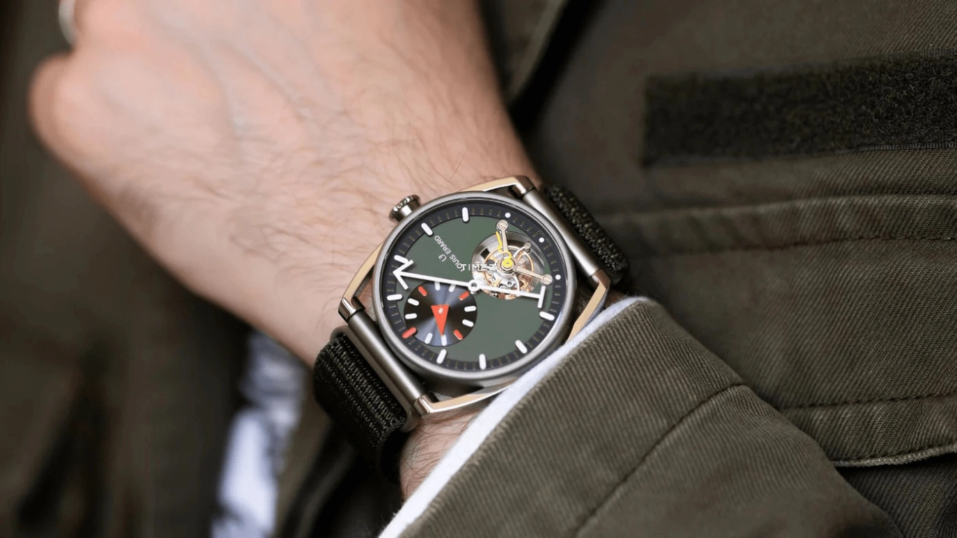 Louis Erard,Noirmont X 40mm,40mm,Titanium,Khaki Green,Handwound,Tourbillon,100hours,89356TT06,89356TT06.BTT89