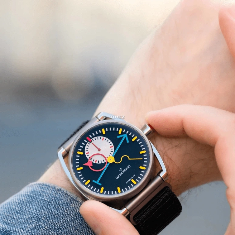 Louis Erard,Noirmont X 40mm,40mm,Titanium,Black,Silver,Automatic,Chronograph,Monopoussoir,74359TT02,74359TT02.BTT88