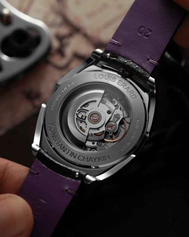 Louis Erard,Noirmont X 40mm,40mm,Titanium,Purple,Automatic,38hours,Sapphire,Crystal Glass,85340AA02,85340AA02.BVA192