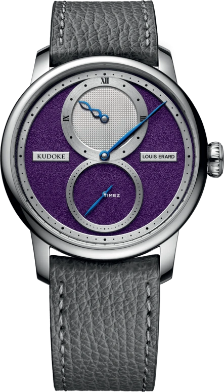 Louis Erard,Noirmont X 42mm,42mm,Stainless Steel,Silver,Purple,Automatic,38hours,Sapphire,Crystal Glass,85237AA46,85237AA46.BVA173