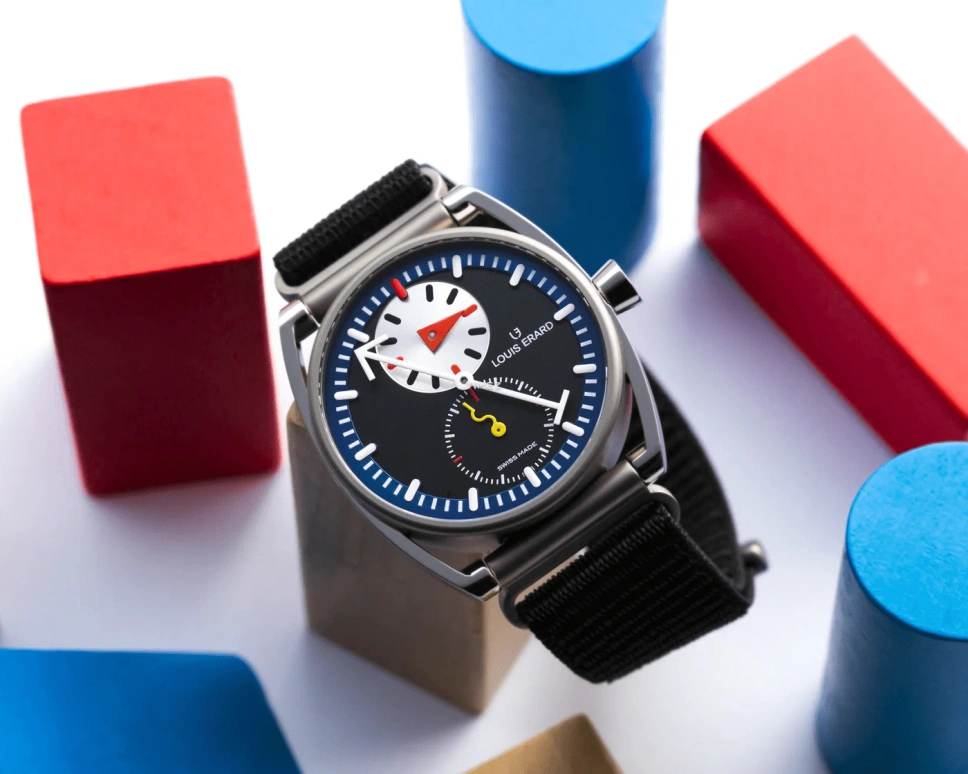 Louis Erard,Noirmont X 40mm,40mm,Titanium,Black,Blue,Automatic,38hours,Sapphire,Crystal Glass,85358TT15,85358TT15.BTT82